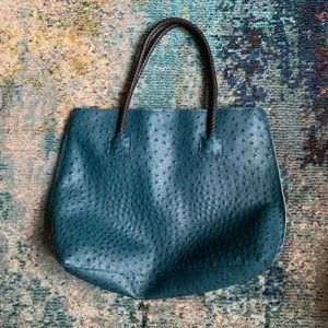 Beautiful Boutique Teal/Black Shoulder Tote Bag 💗